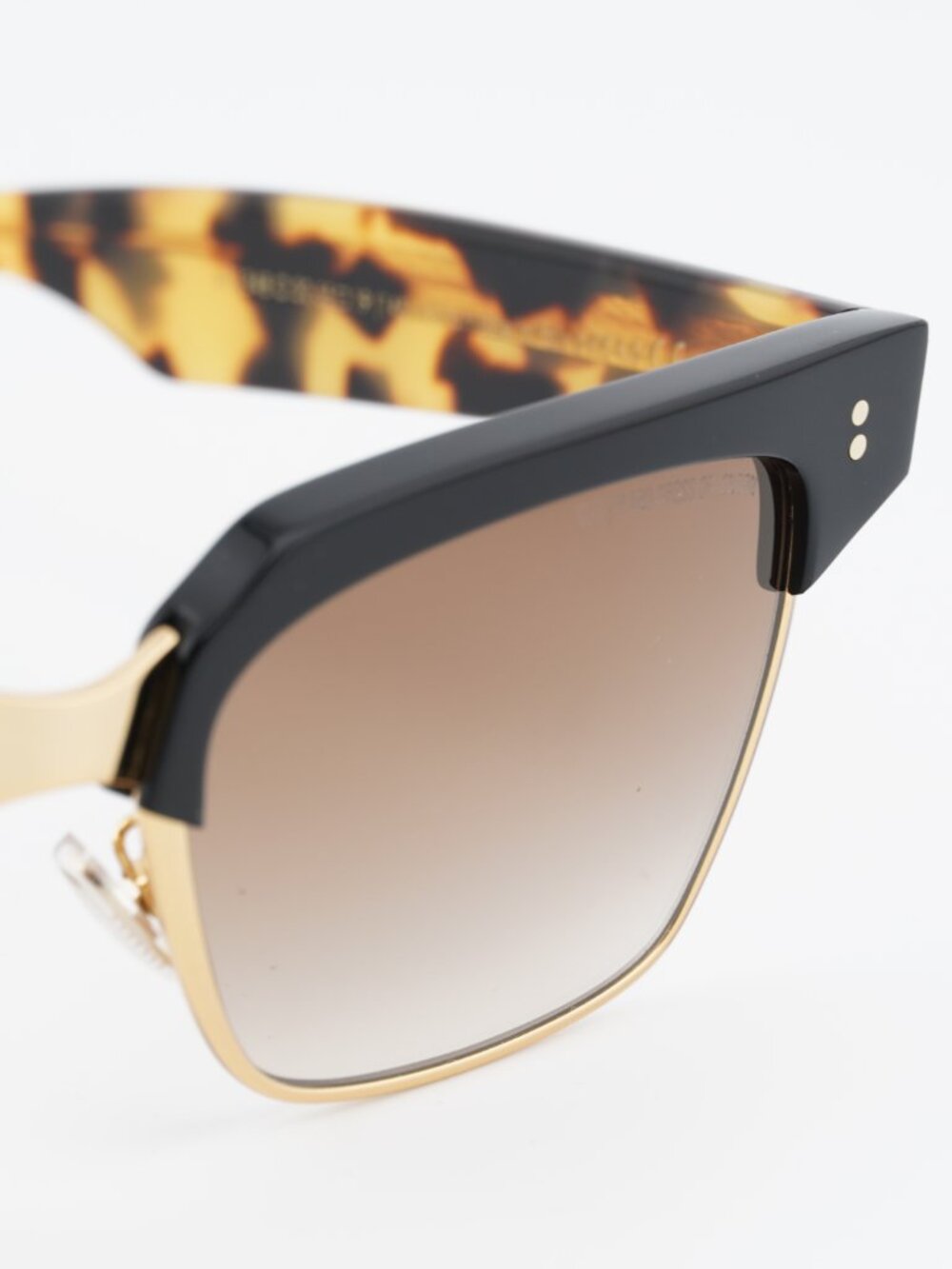Cutler and Gross CG1348S 002 Sunglasses Black/Havana/Gold Rectangle Frame - Picture 5 of 10